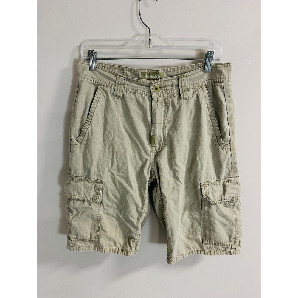 LRG Lifted Research Group Cargo Shorts Mens 30 Beige Ripstop Tactical Military